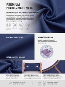 Powerista 女款對比縫線設計日常健身運動內衣 - 藍色 - 查看 3