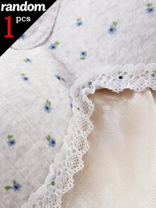 [1 Enviado al azar]Sujetador inalámbrico con estampado floral para niñas, bandeau anti-exposición para adolescentes, ropa interior deportiva Y2K para estudiantes de secundaria y bachillerato, blanco otoñal - Multicolor - Ver 4
