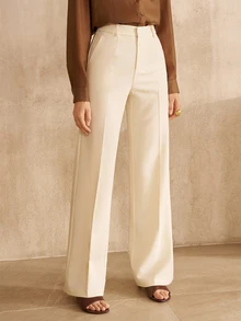 MOTF PREMIUM WOMEN'S APRICOT SUIT PANTS, FASHIONABLE COMMUTE - Apricot - View 4