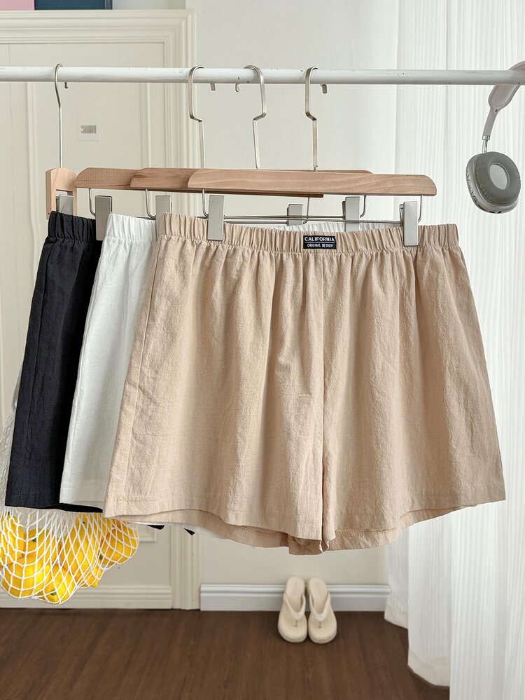 Comfortcana 3pcs/Set Plus Size Loose Casual Shorts, Multi-Color - Multicolor - View 6