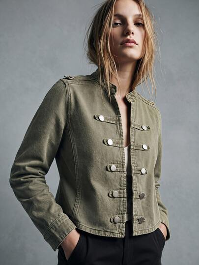 DAZY Button Front Denim Jacket