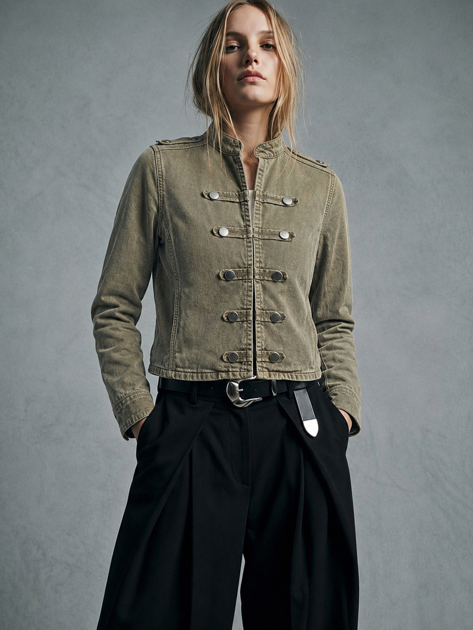Button Front Denim Jacket