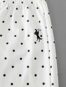 SHEIN Elladie kids 女童連帽T恤套裝，休閒可愛學院風，寬鬆連帽波點設計，適合秋季開學、戶外運動與日常穿著，舒適穿搭 - 白色 - 查看 13