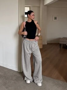 DAZY Women Pants Gym Gray Autumn Athleisure - Grey - View 3