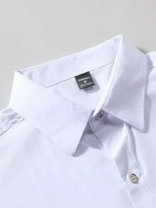 Genlund Men's Gradient Color Casual Short Sleeve Shirt For Daily Wear - Blue and White - View 3