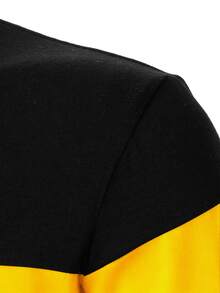 Manfinity Homme Men's Striped Long Sleeve Button Design Casual T-Shirt - Multicolor - View 5