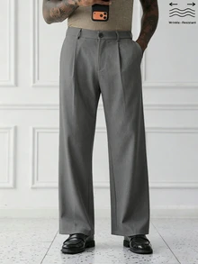 HUEFORM Men's Solid Color Casual Versatile Daily Travel Long Pants With Pockets - smoke gray - View 6