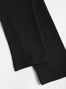 Sweetra Simple Vintage Office Commute Casual Sweet Spicy Daily Commute Afternoon Tea Store Visit Photo Shopping Date Square Neck Waist Side Ruched Left Shoulder Patchwork Silver Gray Polka Dot Satin Bow Ribbon Spring Autumn Winter Women's Black Top - Black - View 6