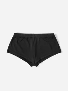 SHEIN ICON Rhinestone Butterfly Pattern Biker Y2k Shorts - Black - View 6