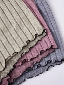 SHEIN MOD Conjunto de 3 piezas de ropa cómoda de estilo simple para el hogar - Multicolor - Ver 4