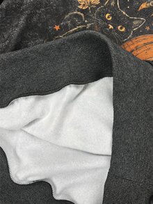 Lalippa 南瓜幽靈萬聖節圖案仿水洗做舊印花休閒運動衫 - 彩色 - 查看 4