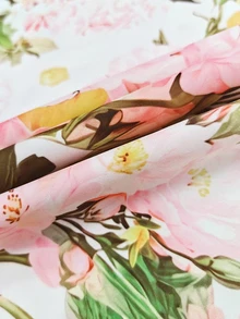 Cévolie Women's Romantic Tropical White Floral Sleeveless Mini Dress Frill Trim, Beach Picnic Brunch Vacation Party, Spring/Summer Spaghetti Strap - Baby Pink - View 5