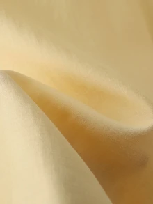 Franclia 女士休闲三件套：宽松薄纱黄色长袖衬衫、白色紧身吊带背心和黄色松紧腰阔腿裤，春夏款 - 黃色 - 查看 5