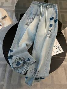Franclia Matching Short Round Neck Raglan Sleeve T-Shirt + Straight Leg Pants With Side Pockets - White - View 6