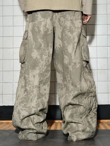 ROMWE MEN Casual 男士休閒百搭日常旅行工裝牛仔褲，附口袋與鈕扣設計 - 彩色 - 查看 3