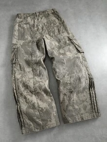 ROMWE MEN Casual 男士休閒百搭日常旅行工裝牛仔褲，附口袋與鈕扣設計 - 彩色 - 查看 8