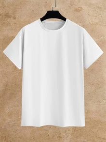 HIMLAND Men's Solid Color Crew Neck Casual Daily Short Sleeve T-Shirt 3pcs/Pack - Multicolor - View 7