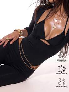 Oceva Women Bodysuits Going Out Autumn - Black - View 6