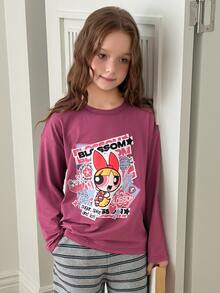 THE POWERPUFF GIRLS X DAZY Tween Girls T-Shirts Fall - Pink - View 9