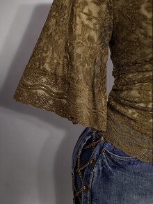 SHEIN ICON Plus Size Women Tops - Brown - View 6