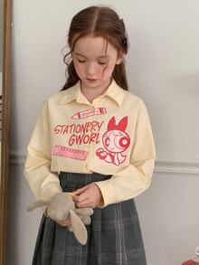 THE POWERPUFF GIRLS X DAZY Tween Girls Blouses Fall - Yellow - View 9