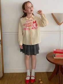 THE POWERPUFF GIRLS X DAZY Tween Girls Blouses Fall - Yellow - View 8