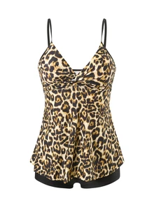 Swim Lushoire Women's Leopard Print Tankini, Random Print - Multicolor - View 2