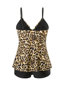 Swim Lushoire Women's Leopard Print Tankini, Random Print - Multicolor - View 3