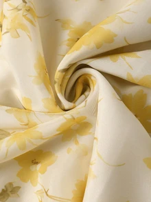 GlowEve Casual Elegant Yellow Floral Print Camisole And Skirt Set - Yellow - View 6