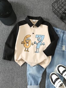 SHEIN 兒童小男孩 Polo 衫上衣 - 彩色 - 查看 3