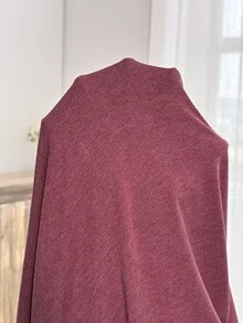 Slowluna Maternity Solid Color Tank Top, Pants, Jacket Nursing Set Fall - Burgundy - View 9