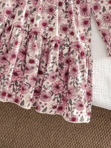 Emery Rose Kids Emery Rose Kids 女童小女孩花卉可愛洋裝，春夏秋冬度假風女童洋裝 - 粉色 - 查看 8