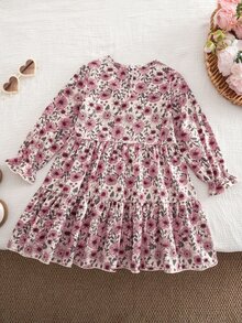 Emery Rose Kids Emery Rose Kids 女童小女孩花卉可愛洋裝，春夏秋冬度假風女童洋裝 - 粉色 - 查看 6