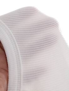 DAZY Half Button Scoop Neck Long Sleeve T-Shirt - White - View 7