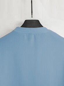 Manfinity Hypemode Men's Plus Size Colorblock Casual Long Sleeve T-Shirt For Daily Wear - Blue - View 5