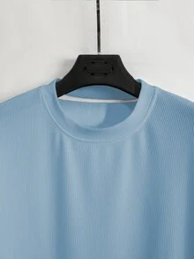 Manfinity Hypemode Men's Plus Size Colorblock Casual Long Sleeve T-Shirt For Daily Wear - Blue - View 6