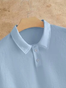 Ocevento 男士純色短袖 Polo 衫與長褲套裝 - 彩色 - 查看 8