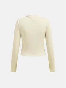 SHEIN 3pcs/Set Teen Girl Colorblock Turtleneck Knit Fitted Casual T-Shirt, Buy 1 Get 3 Free, Back To School Fall Winter - Multicolor - View 7