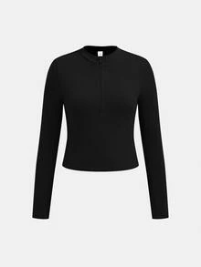 SHEIN 3pcs/Set Teen Girl Colorblock Turtleneck Knit Fitted Casual T-Shirt, Buy 1 Get 3 Free, Back To School Fall Winter - Multicolor - View 4