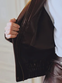 Anewsta Autumn/Winter Fashion Brown Loose Short Jacket - Coffee Brown - View 9