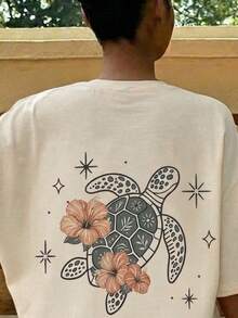 Kids Tween Girl Casual Minimalist Cartoon Pattern Short Sleeve T-Shirt & Shorts 2 Pieces Set, Suitable For Summer - Multicolor - View 3