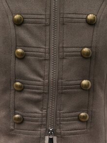 SHEIN Elladie kids 1pc Girls' Vintage Style Vest For Daily Outings In Spring, Summer, Autumn, Thermal Lined Thickened For Autumn And Winter - Khaki - View 7