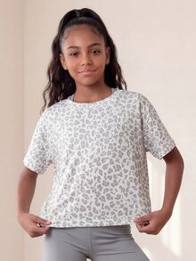 SHEIN 青少年女孩休閒鏤空露背短袖上衣，可愛校園返校穿搭 - 彩色 - 查看 3