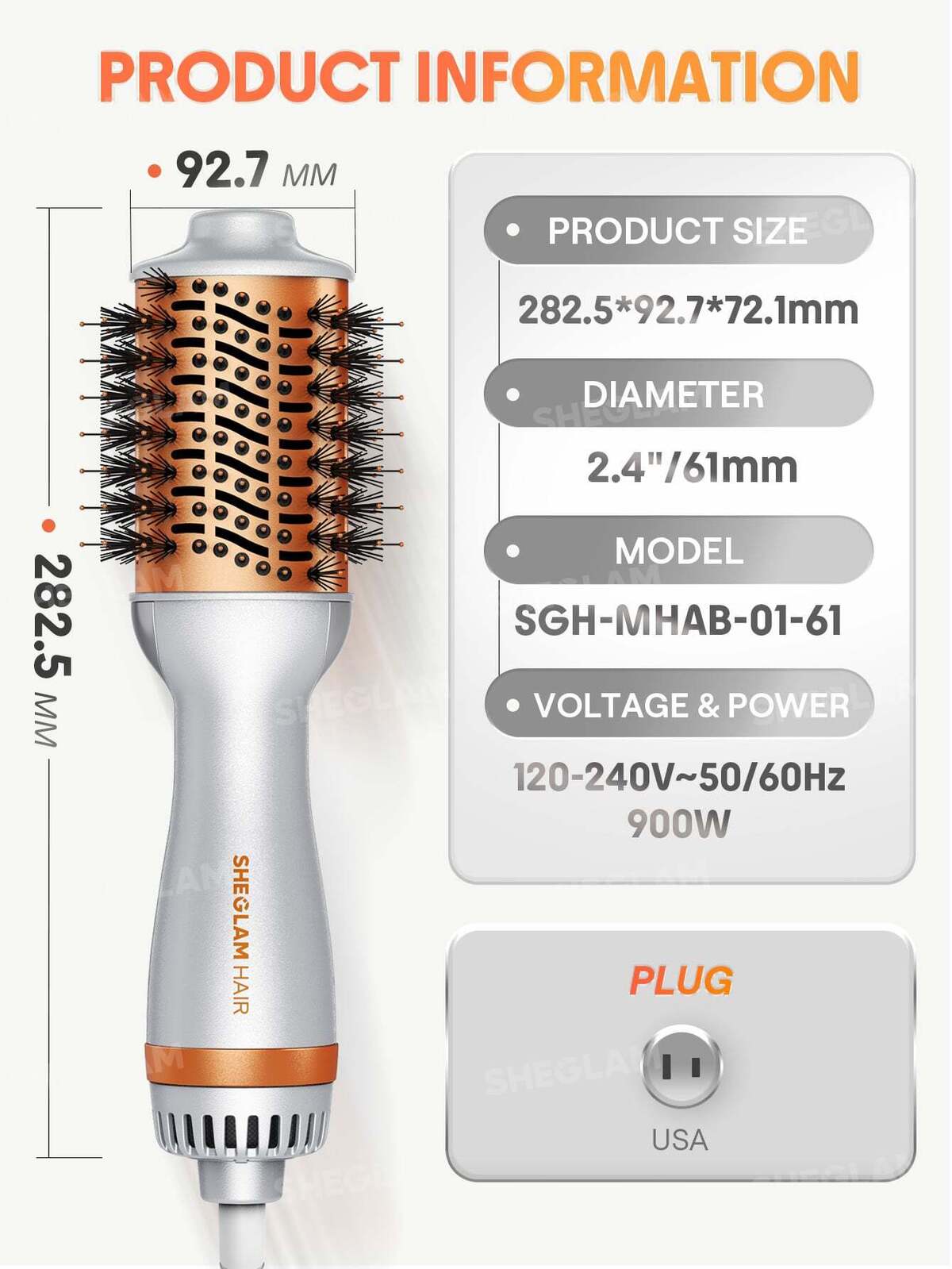 Travel Buddy Mini Hot Air Brush-US Plug