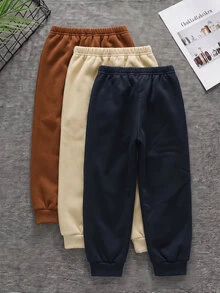 SHEIN 兒童小男孩休閒簡約樹紋圓領短袖T恤與短褲2件套，適合春、夏、秋季 - 彩色 - 查看 4