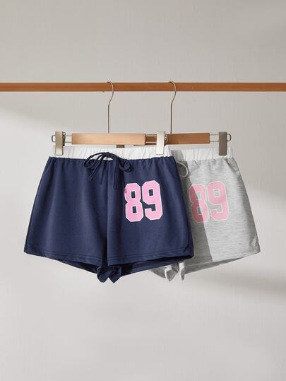 Lowkey Lull 2pcs Women Digital Print Lounge Shorts Sleep Shorts Set