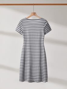 Lowkey Lull 3pcs/Set Striped Dress Set, Minimalist & Fashionable, Suitable For Summer - Multicolor - View 2