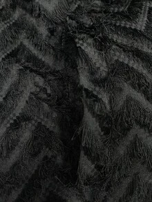 Manfinity Homme 男士紋理長袖拉鍊棒球夾克 - 黑色 - 查看 6