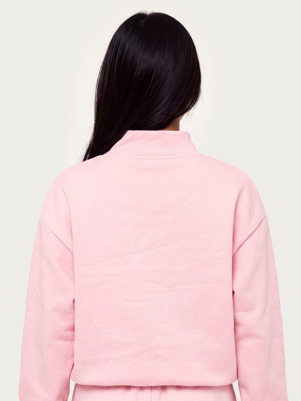 MISSGUIDED TEEN Cali Princess Treatment Varsity Applique Mock Neck Oversized Sweatshirt Pullover Long Sleeve Casual Fleece Top