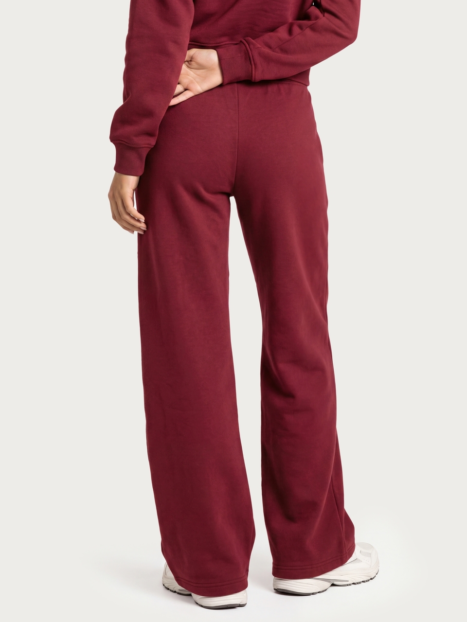 MISSGUIDED TEEN Pantaloni della tuta in pile a gamba larga con stampa script Princess Era sulle gambe e vita elastica in bordeaux per l'autunno inverno, comodi e casual per l'uso quotidiano
